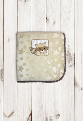 Одеяло-плед "ЕНОТ СЕНЯ-ГОША" (90х90см) ш600/5 (капучино)