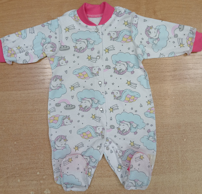 Комбинезон без подкладки "ЗВЕЗДОПАД" ш111/19 (единорожки (р-р 68см))