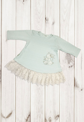 Платье детское "Элис" ш230/169 (светло-оливковый (74-80см))