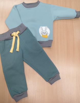 Комплект детский "Zoo" (2 предм.)  ш108/27 (голубой (р-р 86-92см))