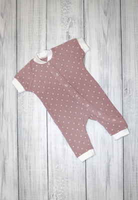 Комбинезон с коротким рукавом "ЭКОСТИЛЬ-3" ш709/11 (пыльная роза (р-р 68см))