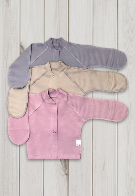 Кофточка с закрытыми ручками "Лапшуля" ш902/20** (кремовый (р-р 68см))