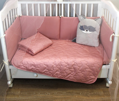 "ЕНОТ СЕНЯ-ГОША" ш4291/0 - комплект в кроватку (без балдахина) (розовый)