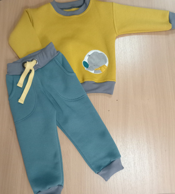 Комплект детский "Zoo" (2 предм.)  ш108/27 (охра (р-р 86-92см))