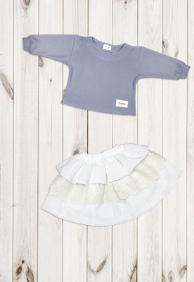 Комплект детский "Эшли" ш111/39 (серо-голубой (р-р 98-104см))