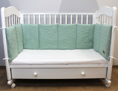 Борт-охранник 4-х сторонний "Енот Сеня-Гоша" ш4491 (оливковый)