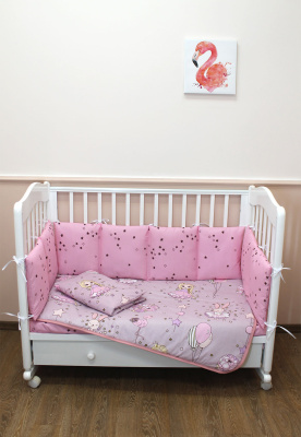 "БАЮШКИ" ш4279/0 - комплект в кроватку (без балдахина, поплин) ("Принцесса" - розовый)