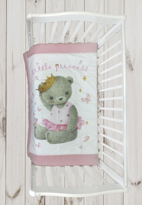 "ПЛЮШИ" ш4275/0 - комплект в кроватку (без балдахина)  ("Мишка принцесса" - розовый)