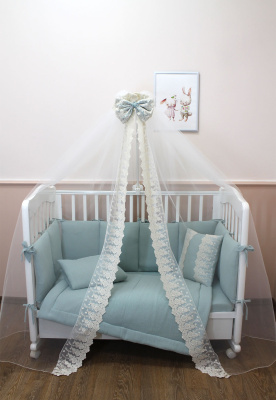 "ЛЁНУШКА" ш4280 - комплект в кроватку (оливковый)