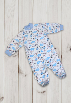 Комбинезон без подкладки (футер) ш304/11 (голубой (р-р 74см))