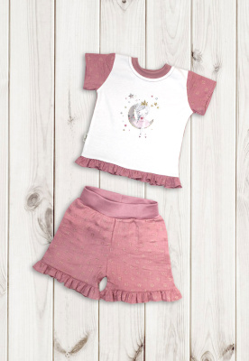 Комплект детский "Муся" ш111/120  (розовый (р-р 80см))