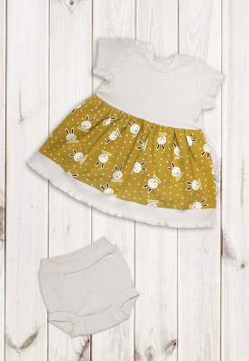 Комплект детский "Варенька" (2 предм.) ш02/28 (охра (р-р 74-80см))