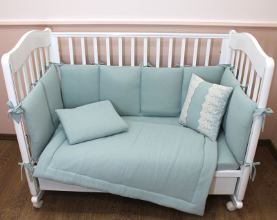 "ЛЁНУШКА" ш4280* - комплект в кроватку (без балдахина) (оливковый)