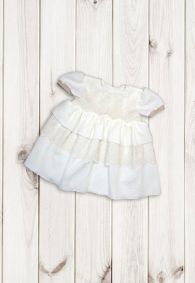 Платье детское "Валери" ш111/103 (кремовый (р-р 62-68см))