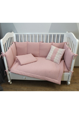 "ЛЁНУШКА" ш4280* - комплект в кроватку (без балдахина) (розовый)