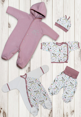 Набор трикотажный "Плюшмен" (5 предм.) ш220/27 (розовый (р-р 56см))