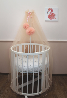 Балдахин "Флюшик-Джаз" (сетка, 6метров) ш092 (персиковый)