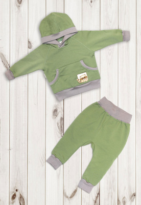 Комплект детский "Енот Сеня-Гоша" ш108/8* (оливковый (р-р  68-74))