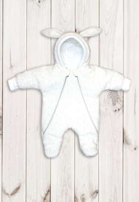 Комбинезон на синтепоне "ЗАЙКА" ш973/241 (экрю (р-р 62см))