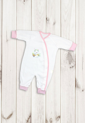 Комбинезон с открытыми ножками "Зайка" ш708/11*  (розовый)