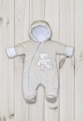 Комбинезон на синтепоне "ПРОВАНС" ш954/5 (кремовый (р-р 68-74см))