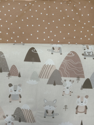 "БАЮШКИ" ш4279/0* - комплект в кроватку (без балдахина, на резинке) ("Полянка" - капучино)