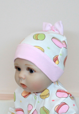 Шапочка "Витаминка" (интерлок) ш001/15 (макаронс (р-р 42см))